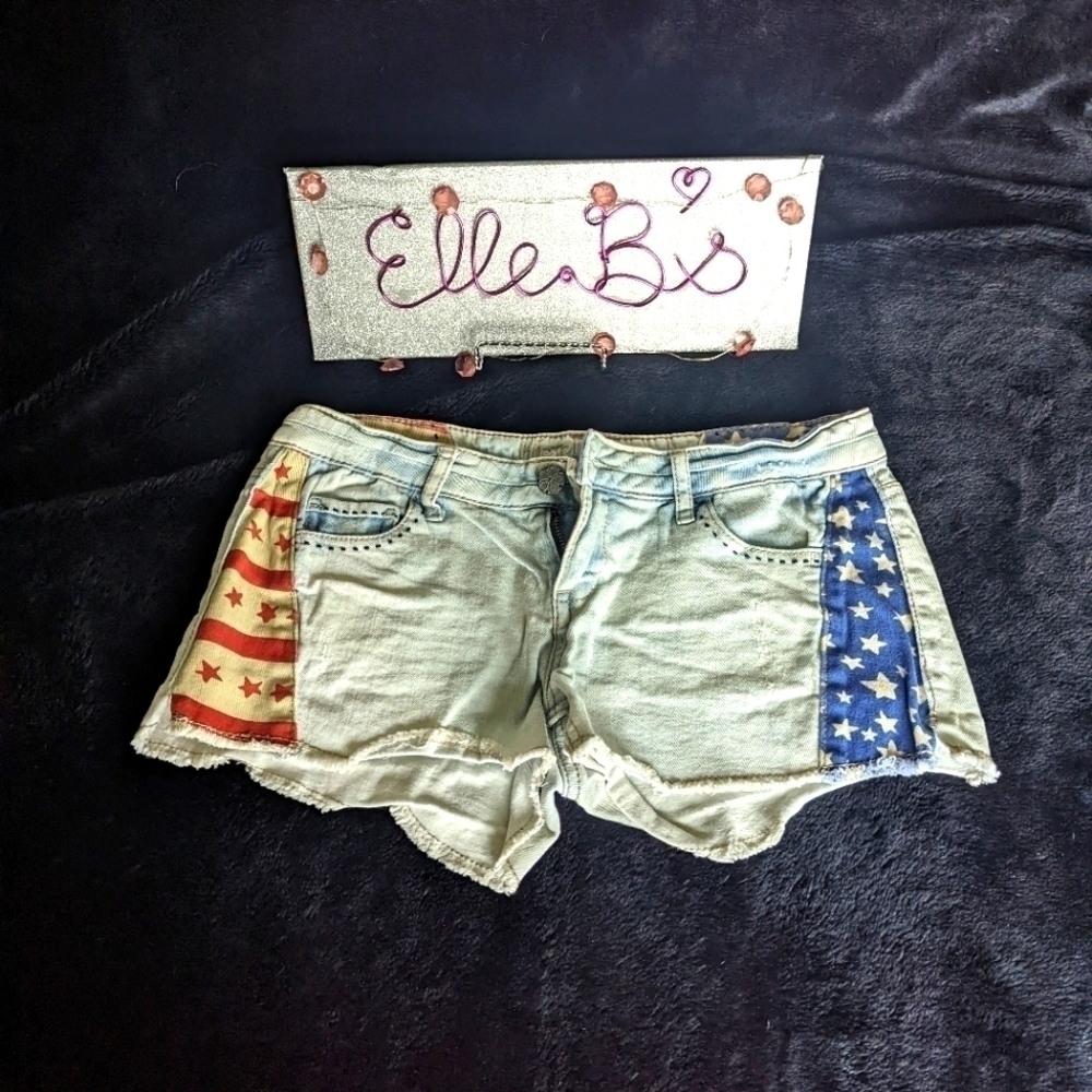 American Flag Jean Shorts 9